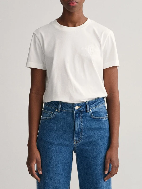 Gant White Preppy Regular Fit T-Shirt