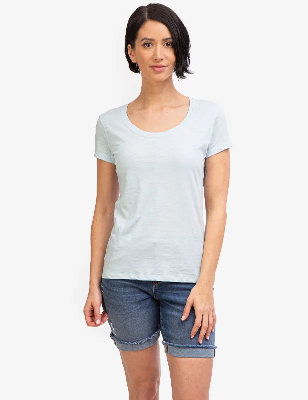 SCOOP NECK T-SHIRT