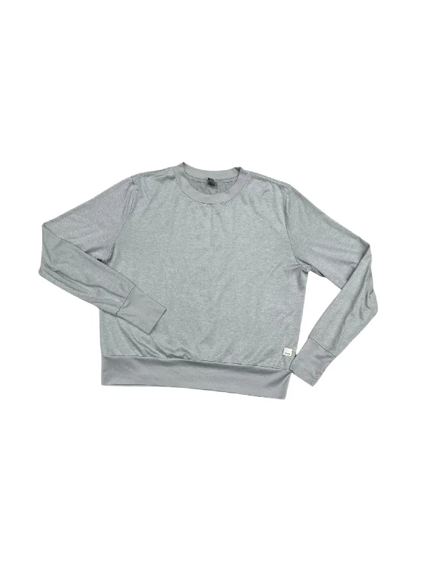 Athletic Top Long Sleeve Crewneck By Vuori In Grey, Size: M