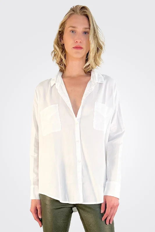 Cotton Pocket Detail Shirt - White