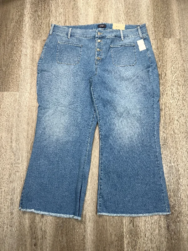 Jeans Cropped By Not Your Daughters Jeans In Blue Denim, Size: 20