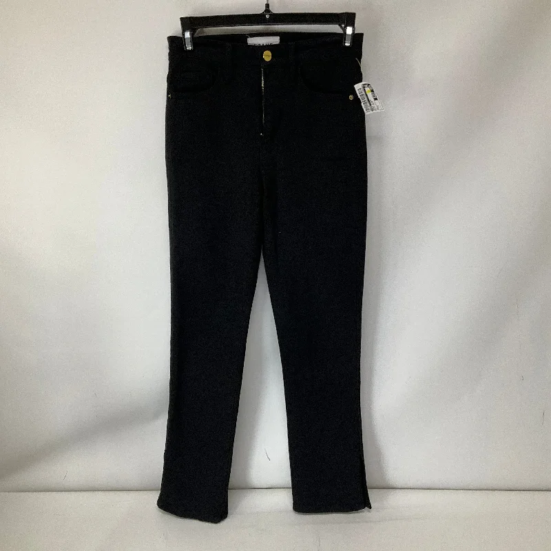 Jeans Skinny By Frame In Black Denim, Size: 0