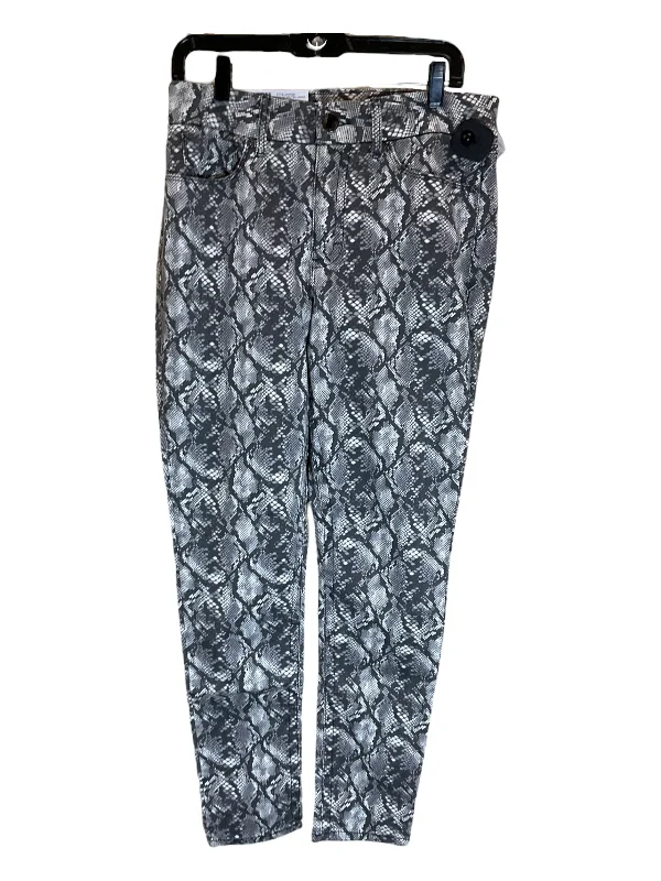 Jeans Skinny By Seven 7 In Snakeskin Print, Size: 12