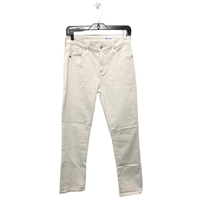 Jeans Straight By Ag Jeans In Beige, Size: 4