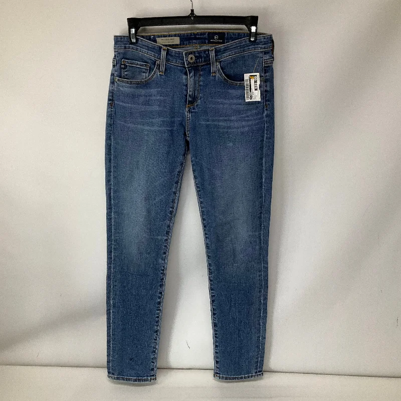 Jeans Straight By Ag Jeans In Blue Denim, Size: 2