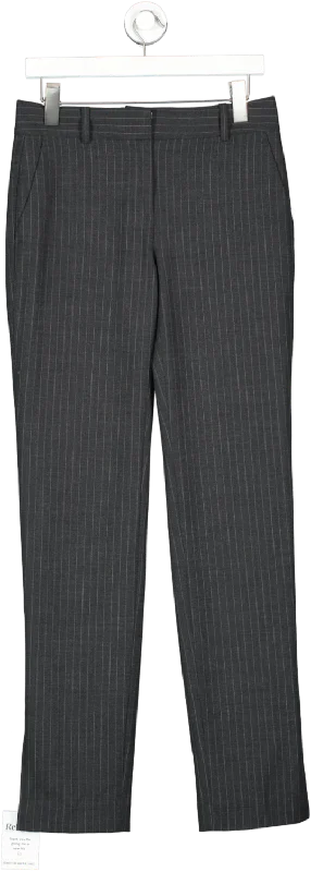 Michael Kors Grey Pin Stripe Straight Leg Pants UK 6