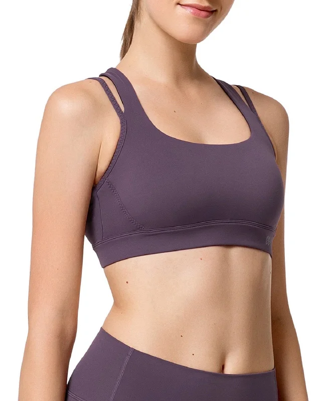 Yvette Women's High Support Running Sports Bra, Purple, 10/M