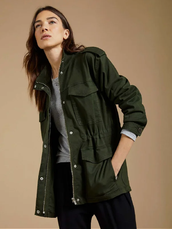 Anna Organic Cotton Jacket | Deep Khaki