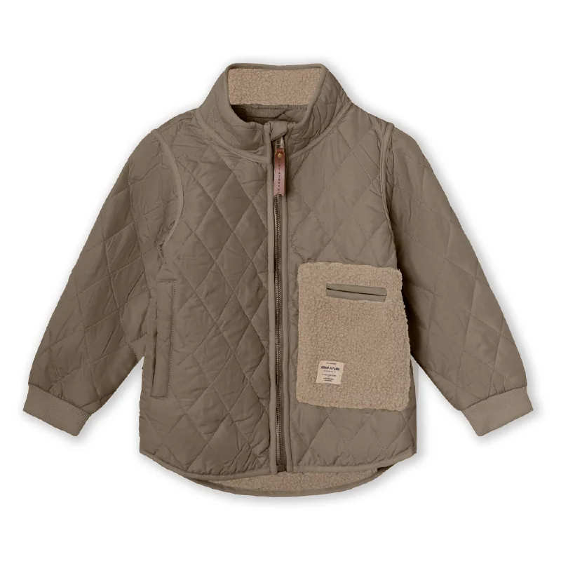 MINI A TURE Kids LOU Thermo Jacket in Morel Grey