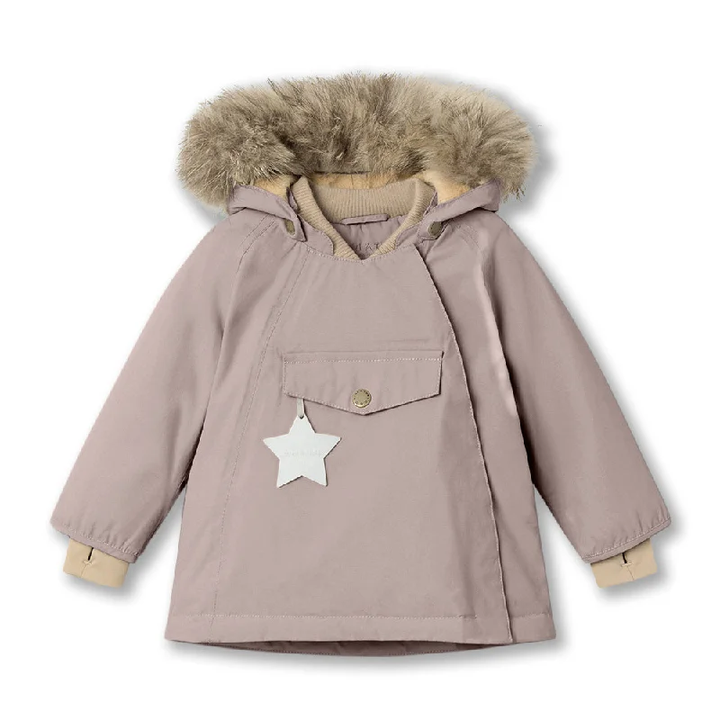 >MINI A TURE Kids WANG Winter Jacket w/ Fur Hat - Cloudy Rose