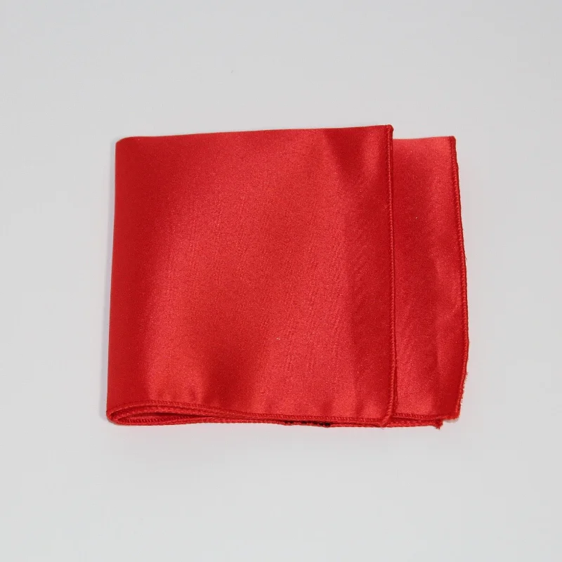 Red Poly/Satin Pocket Square