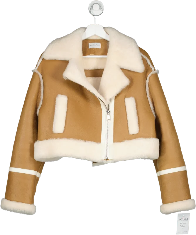 Twenty Fall Brown Shearling Jacket UK L