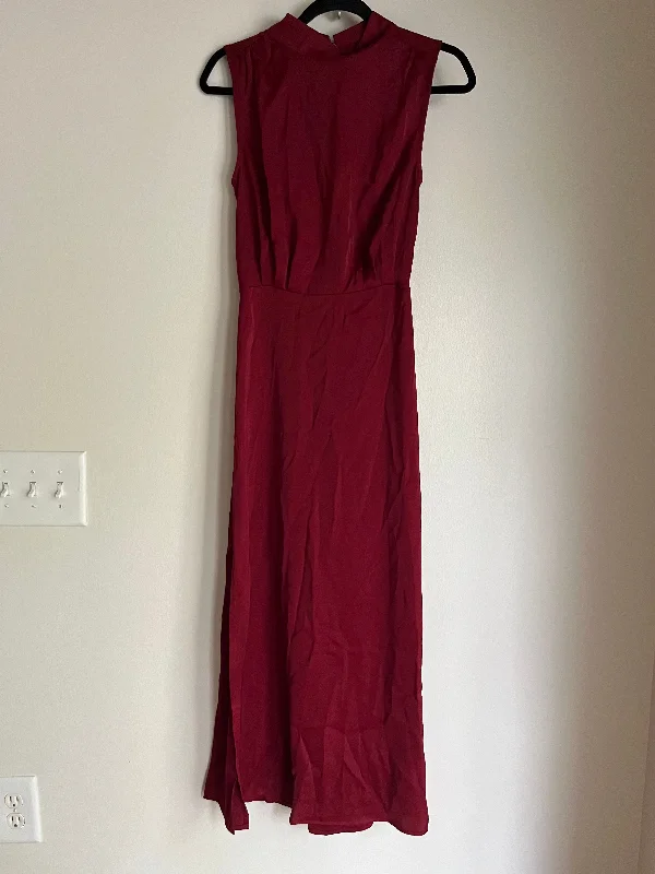 Dress Casual Maxi By Pretty Garden In Burgundy, Size: S