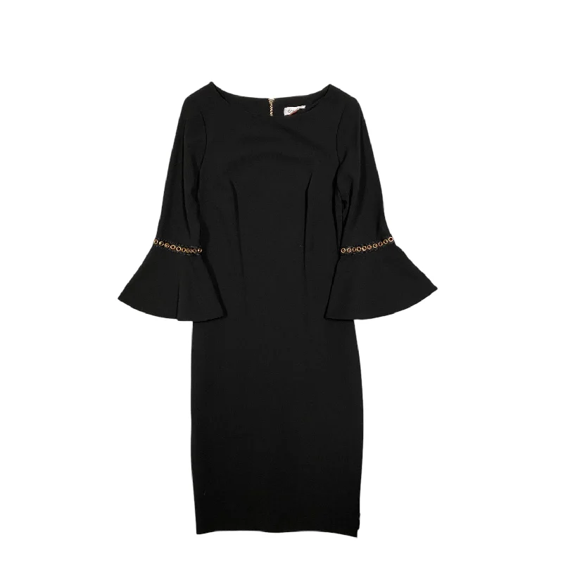 Dress Casual Midi By Calvin Klein In Black, Size: 4