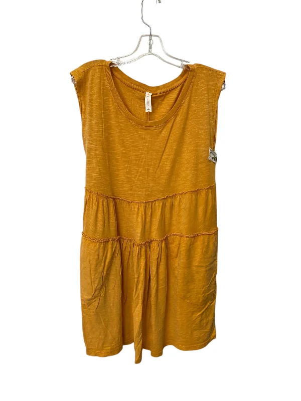 Dress Casual Midi By Daily Practice By Anthropologie In Yellow, Size: Xs