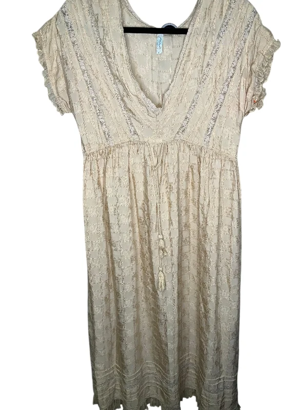 Dress Casual Midi By Free People In Gold, Size: S