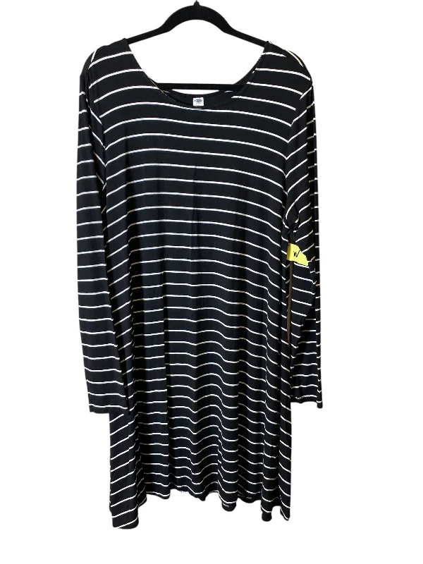 Dress Casual Midi By Old Navy In Striped Pattern, Size: Xxl