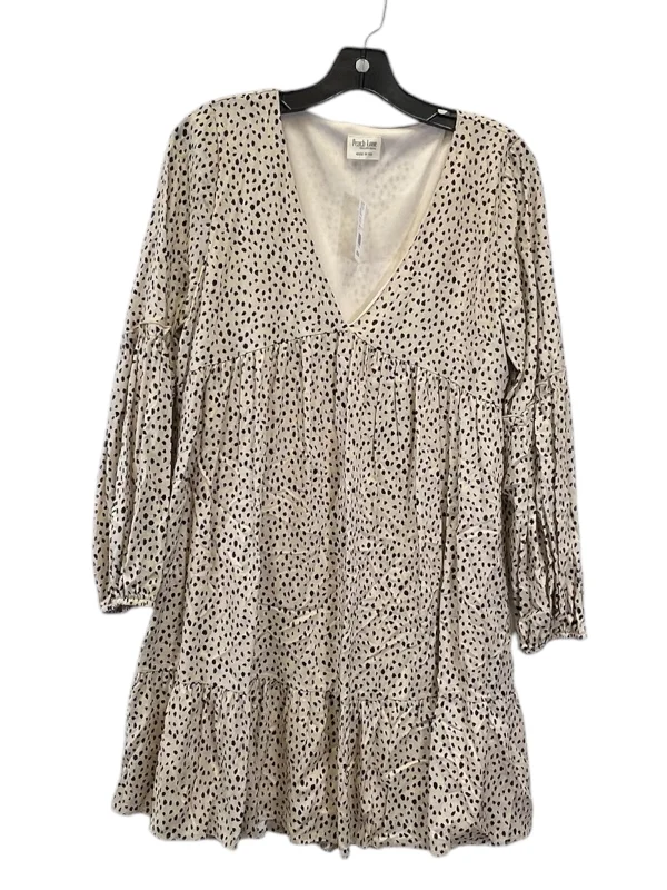 Dress Casual Midi By Peach Lane In Black & Tan, Size: S