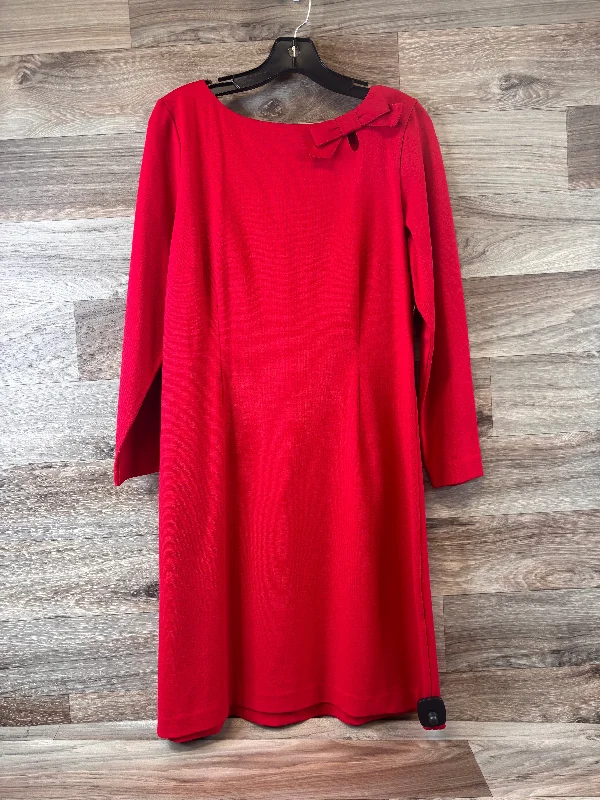 Dress Casual Midi By Talbots In Red, Size: M