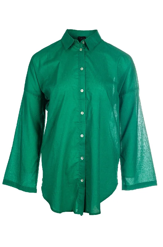 100% Cotton sheer Beach Shirt | JADE | 0731A1