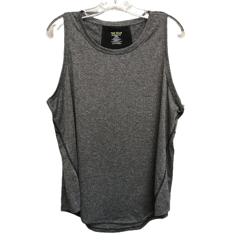 Athletic Tank Top By Tek Gear In Grey, Size: 1x