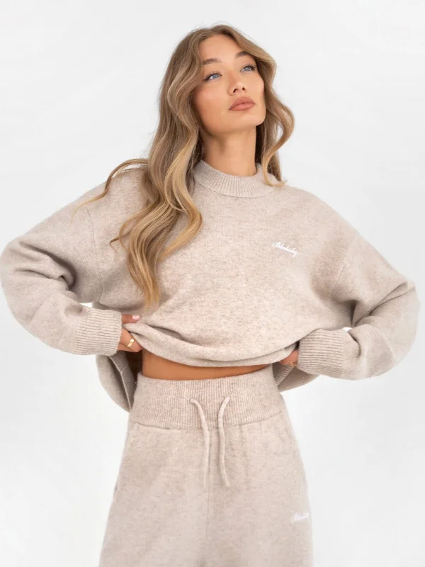 Oversized Knitted Jumper - Toasted Taupe