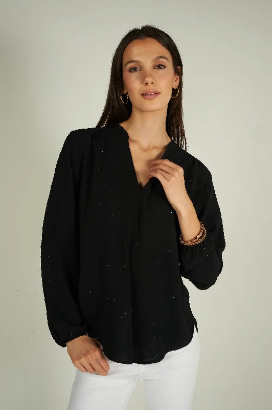 Blouse avec pierres brillantes - ARISTA-HOL - (R-A2)