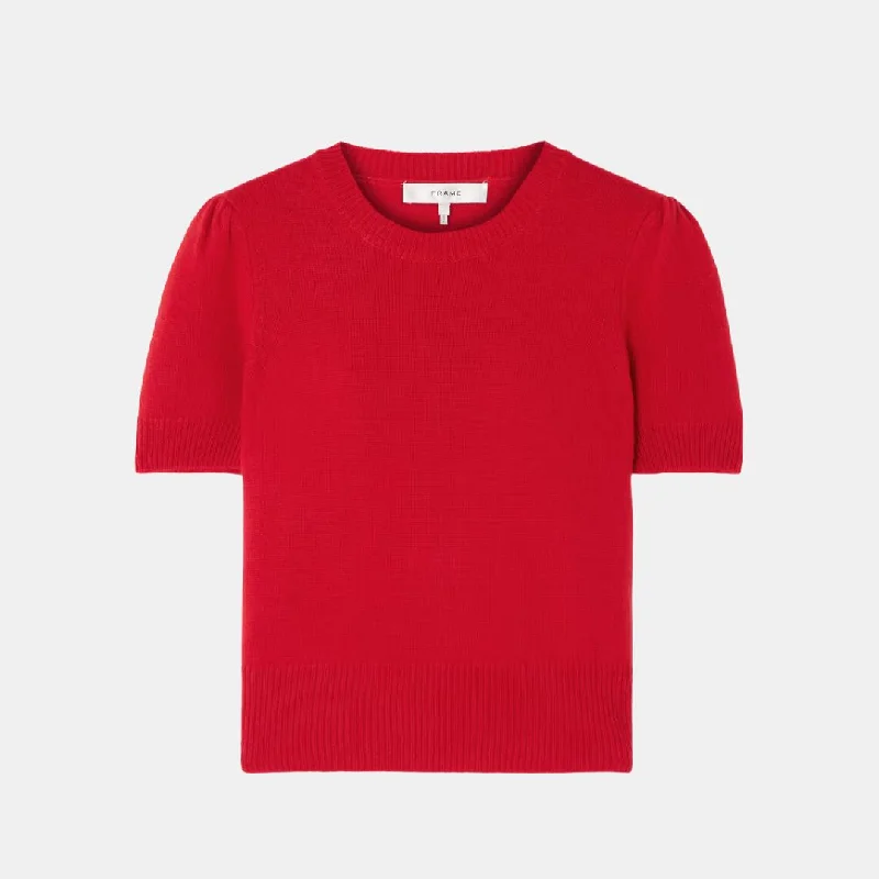 Cashmere Gathered Sweater (True Red)