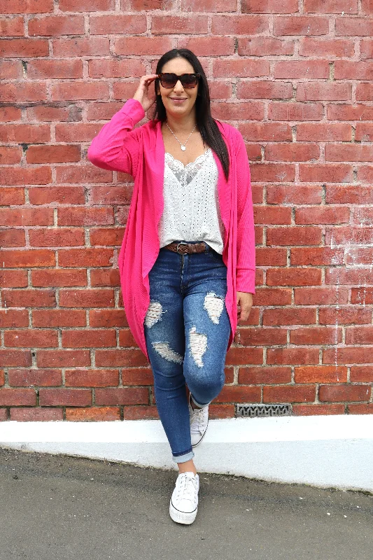 Magenta - Lightweight Kimono Cardi