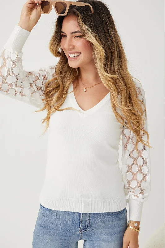 Elaia Knit Top - White