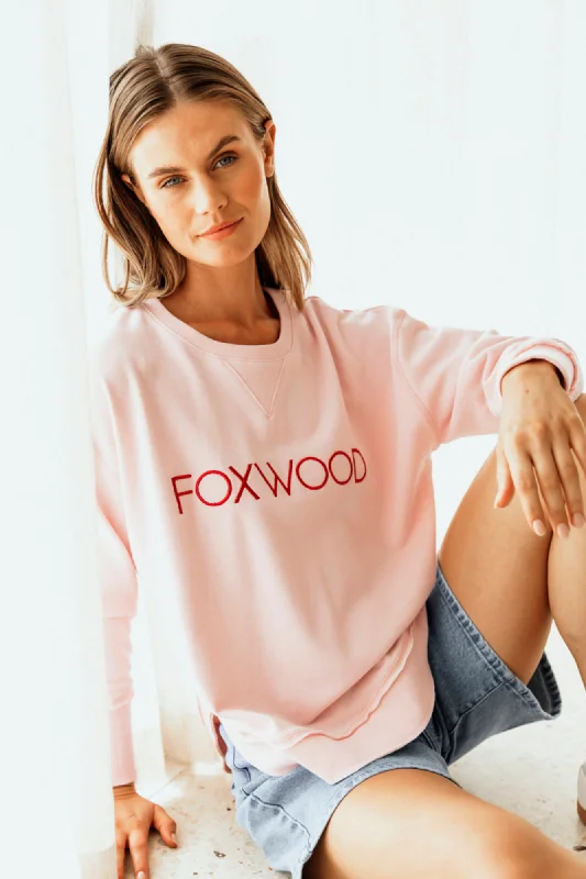 Foxwood Simplified Metallic Crew Pale Pink