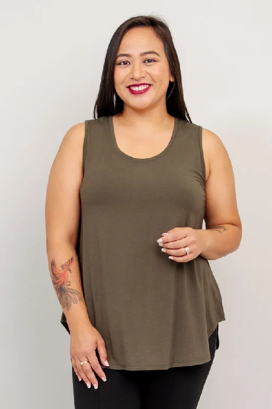 Jazz Tank, Khaki, Bamboo