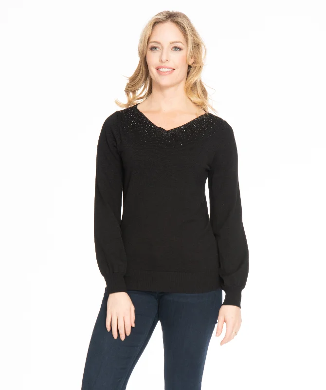 Spense V-Neck Sweater With Detail - CGTP03915M