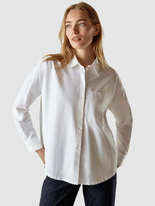 Oversized Long Sleeve Shirt White